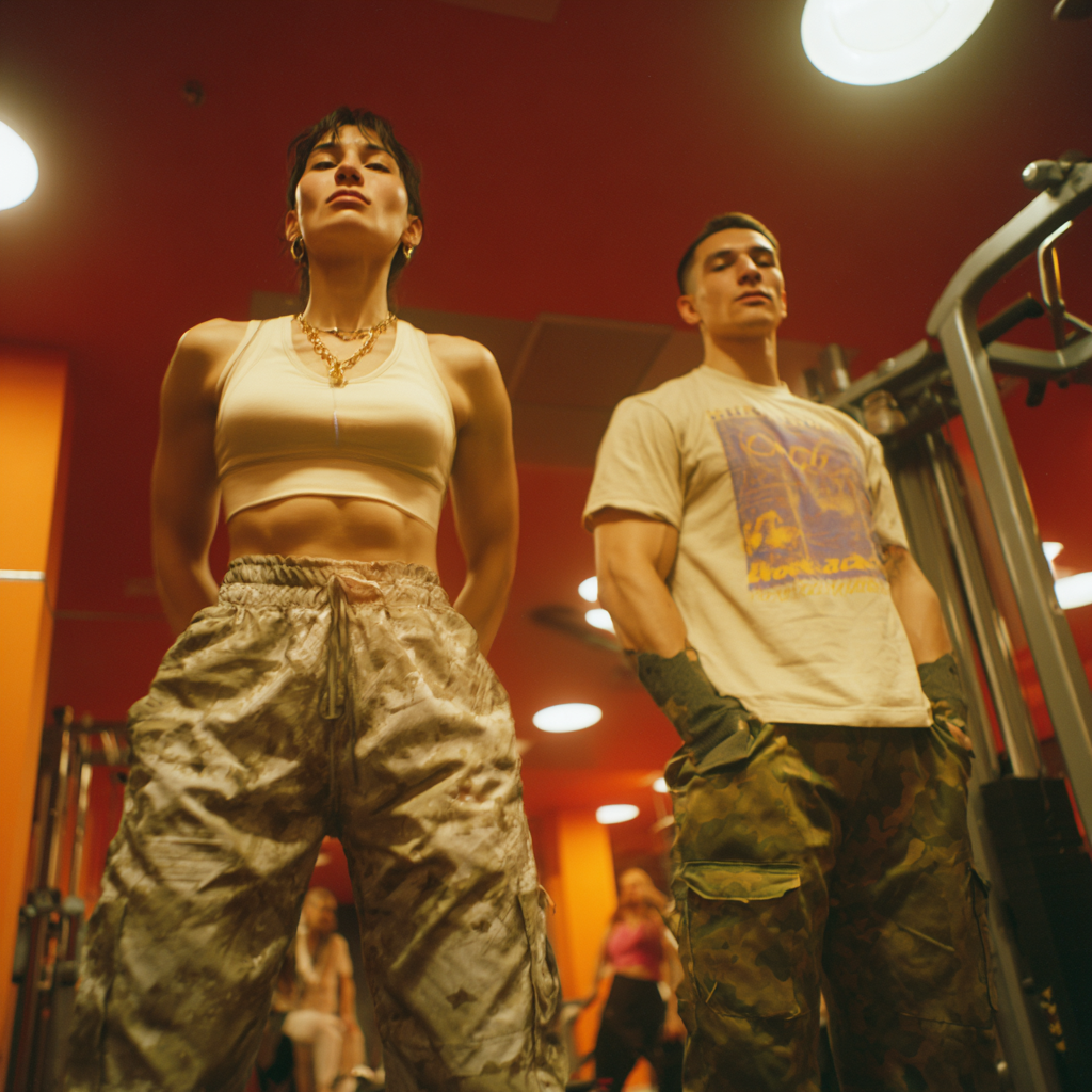 Smiling middle-aged Uzbek man and woman completing an endurance workout, showing determination and satisfaction